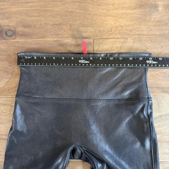 SPANX Faux Leather Leggings High Waist Black L/G